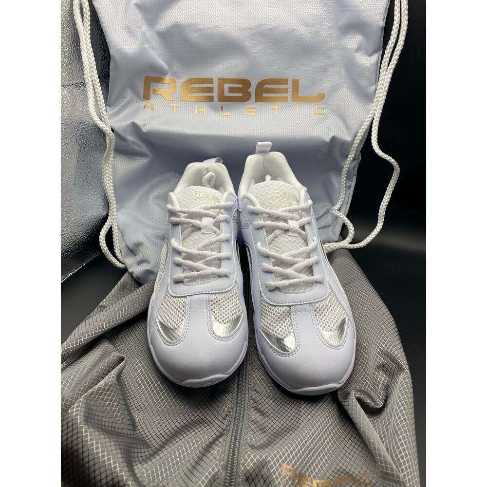 Rebel Athletic Recon White Blackout Cheerleading Tumbling Shoes Size 9 Adult